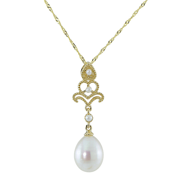 14KT Yellow Gold Freshwater Pearl Pendant