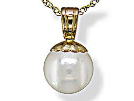 14KT Yellow Gold Akoya Pearl Pendant