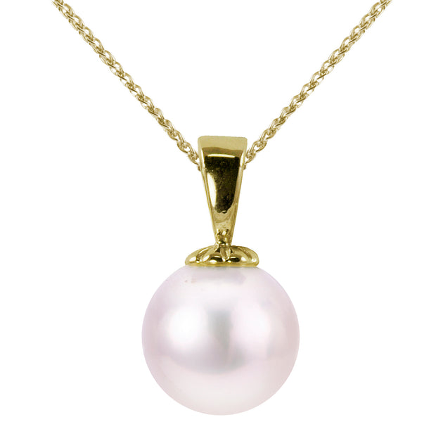 14KT Yellow Gold Akoya Pearl Pendant