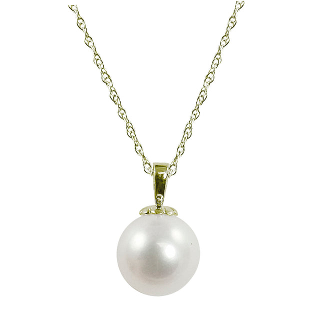 14KT Yellow Gold Freshwater Pearl Pendant