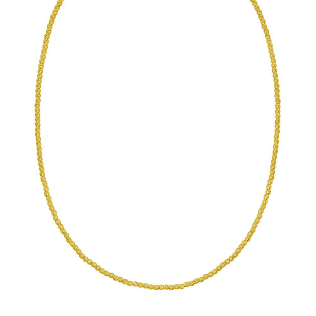 14K 2.3mm Bead Chain Necklace