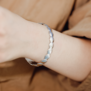 Scallop Shell Cuff Bracelet in Sterling Silver