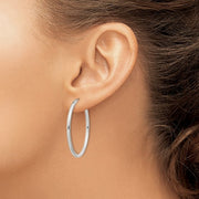 Silver 36mm Endless Hoops