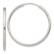 Silver 36mm Endless Hoops