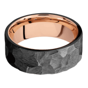 Zirconium with Rock Finish and 14K Rose Gold