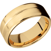 14K Yellow Gold with Polish , Satin Finish