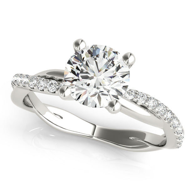 TWISTED DIA SHANK ENGAGEMENT RING
