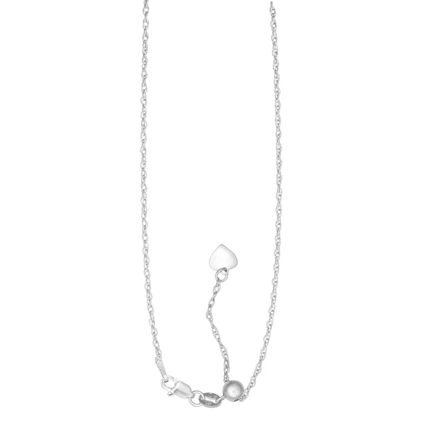 Silver 1.5mm Adjustable Loose Rope Chain