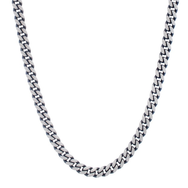 Silver Gun Metal Miami Cuban Chain