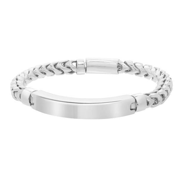 Silver Woven D Bracelet