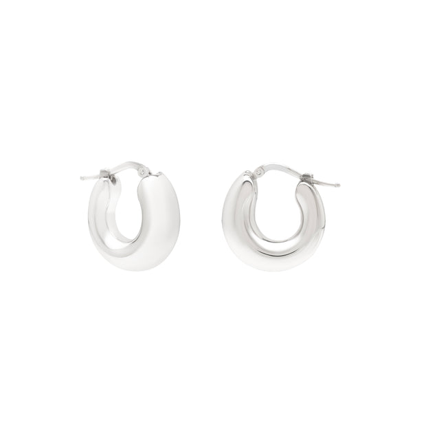 Silver Small Graduated Hoops