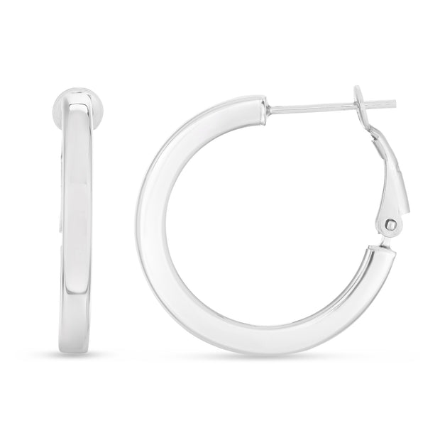 Silver 27mm Snap Hoops