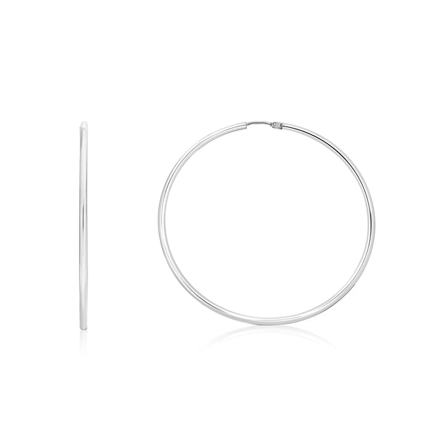 Silver 51mm Endless Hoops