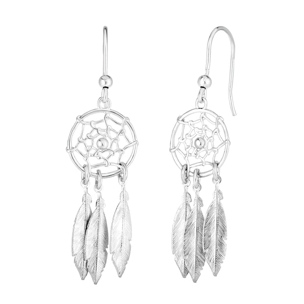 Silver Dream Catcher Earring