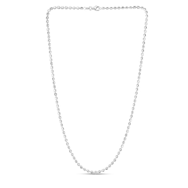 Sterling Silver 3mm Moon-cut Bead Chain