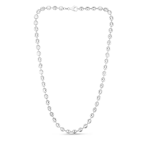 Sterling Silver 6mm Moon-cut Bead Chain