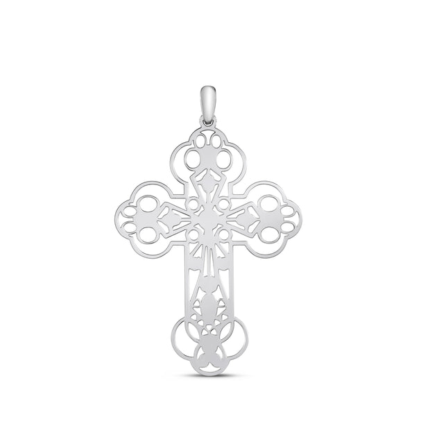 Silver Orthodox Cross Pendant