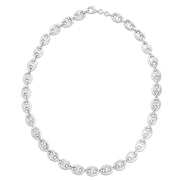 Silver 9.2mm Puffed Mariner Chain