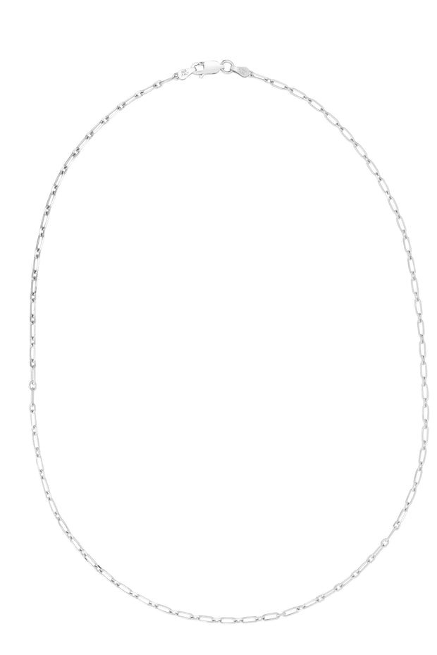 Silver Petite Paperclip 18"" Necklace
