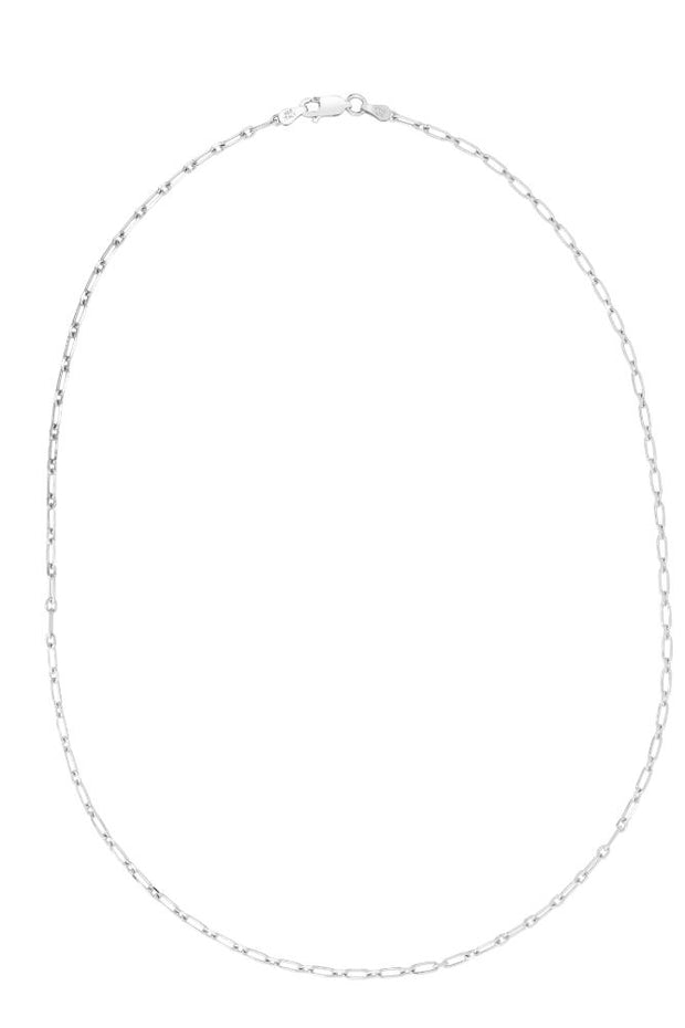 Silver Petite Paperclip 24"" Necklace