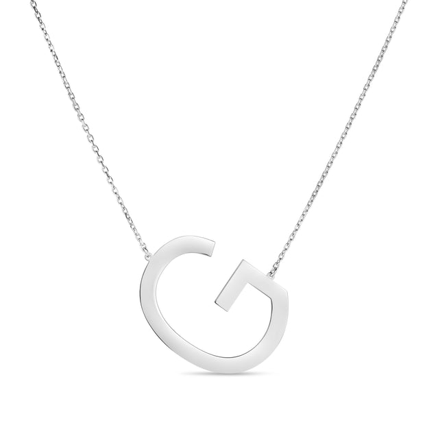 Silver G Letter Necklace