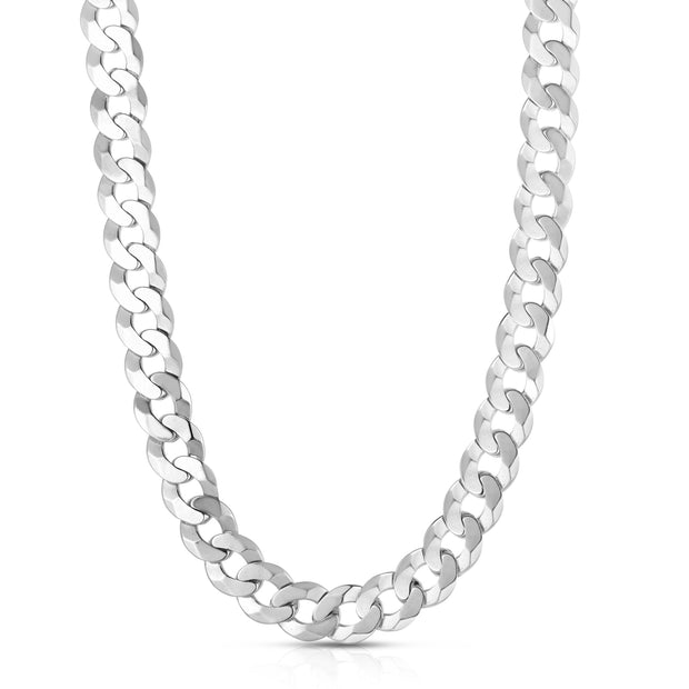 Silver 9.5mm Comfort Curb Chain