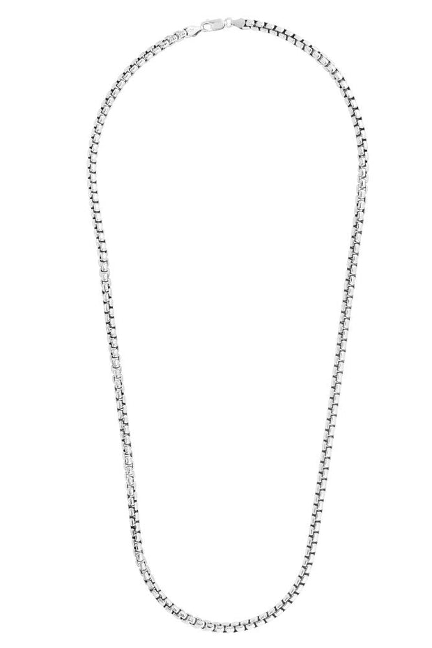 Silver 4.4mm Round Box Chain