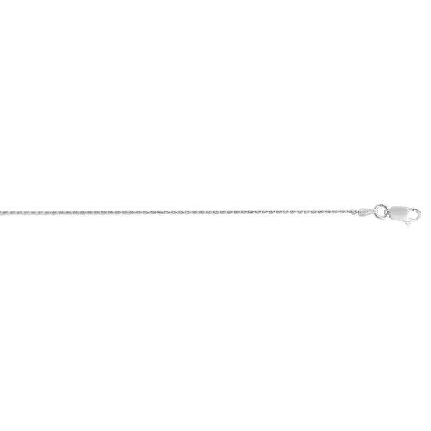 Silver 1.1mm Diamond Cut Wheat Chain