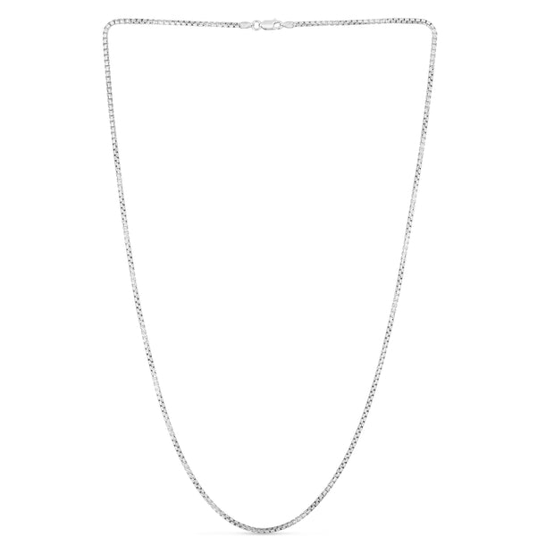 Sterling Silver 1.9mm Rockstar Cut Round Box Chain