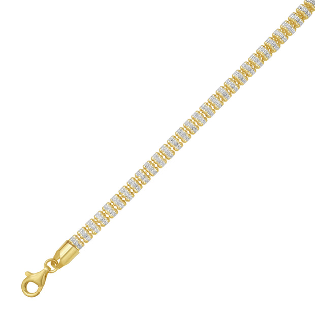 Gold Over Silver 5mm Ice Chain