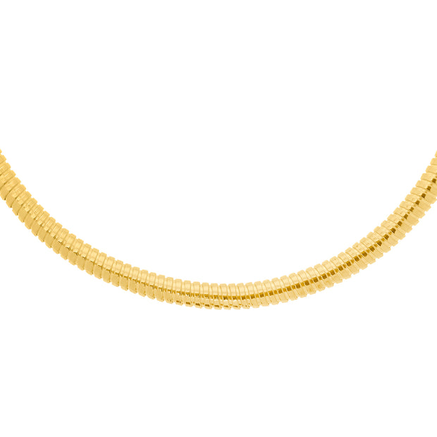 Gold Over Silver Tubogas Fancy Necklace