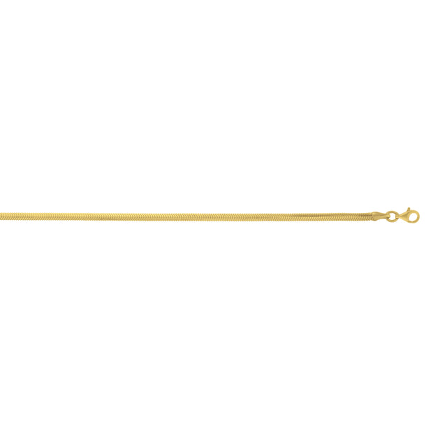 Gold Over Silver 2.6mm Oval Snake Chain