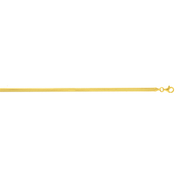 Gold Over Silver 3.3mm Oval Snake Chain