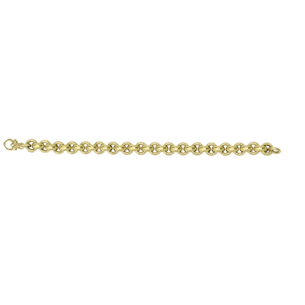 14K Gold Medium Fancy Rolo Heritage Link Bracelet