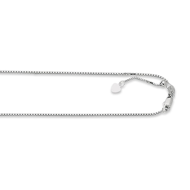 14K Gold 1.1mm Adjustable Box Chain