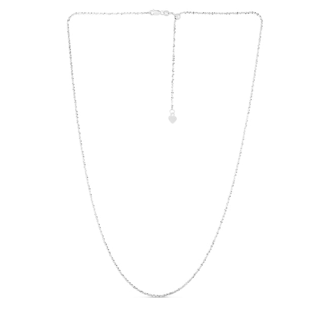 14K Gold 1.2mm Adjustable Sparkle Chain