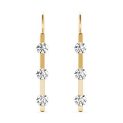 Three Stone Diamond Earring