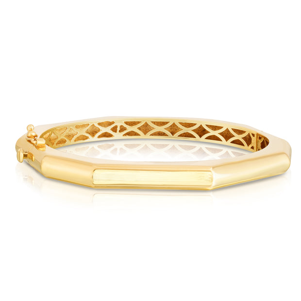 14K Octagon Edge  Bangle