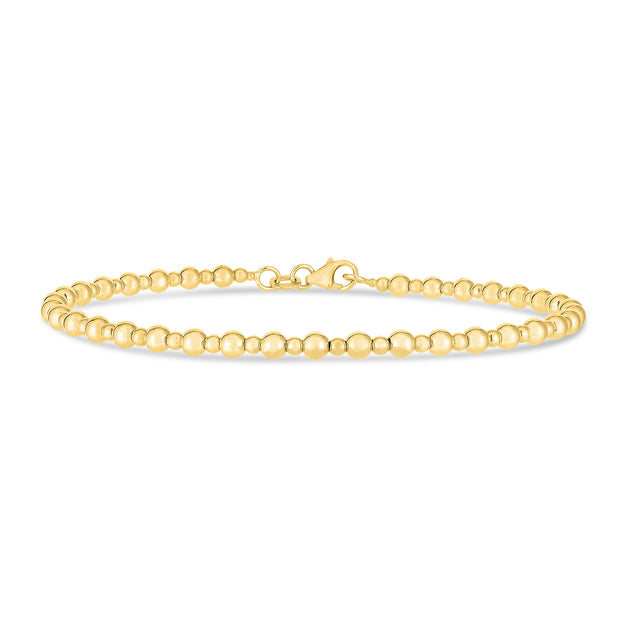 14K Gold Pallina Bead Bracelet