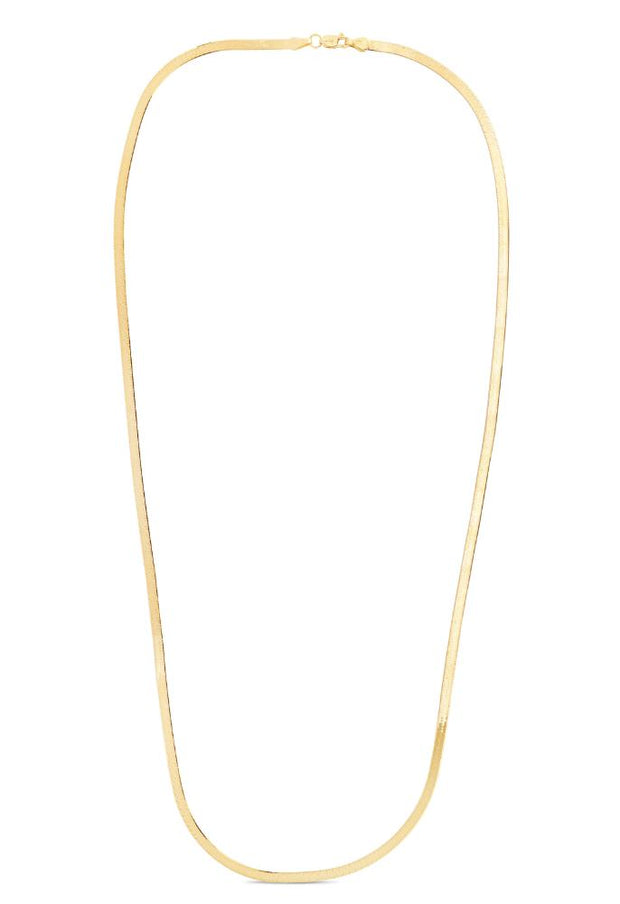 14K 1.5mm Beveled Herringbone Chain