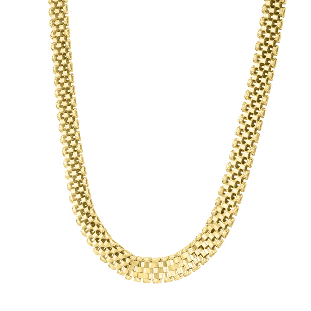 14K Faceted Panther Link Necklace