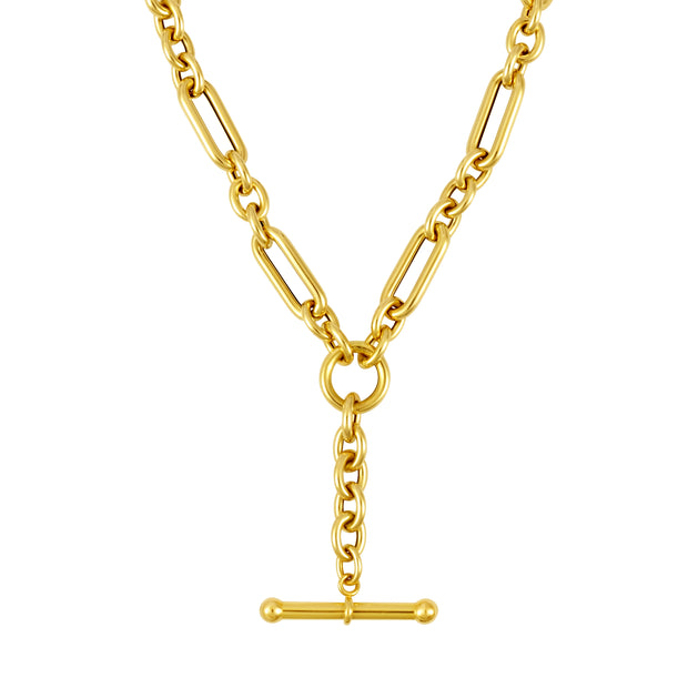 14K Gold Toggle Necklace