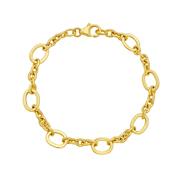 14K Five & One Oval Link Chain