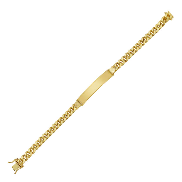 14K Gold 6.6mm  Lite Cuban ID Bracelet