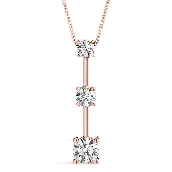 Three Stone Diamond Pendant