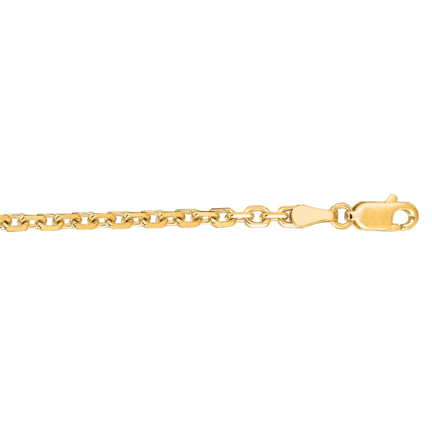 14K Gold 2.6mm Classic Cable Chain