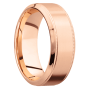 14K Rose Gold with Machine , Polish Finish