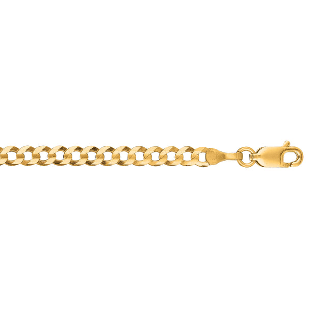 14K Gold 3.6mm Comfort Curb Chain