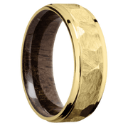 18K Yellow Gold + Rock , Polish Finish + Walnut