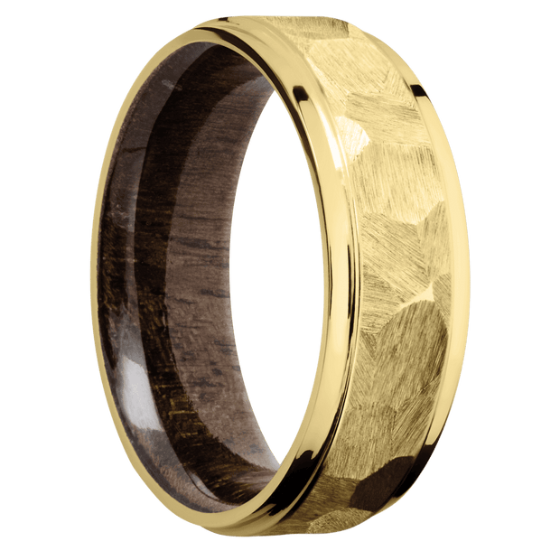 18K Yellow Gold + Rock , Polish Finish + Walnut